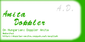 anita doppler business card